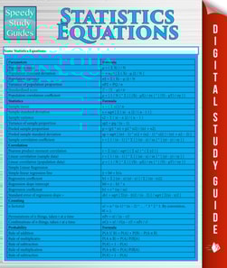 Statistics Equations (Speedy Study Guides)