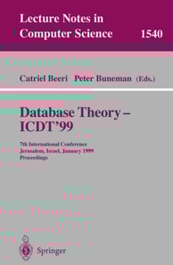 Database Theory - ICDT'99