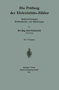 Die Prüfung der Elektrizitäts-Zähler