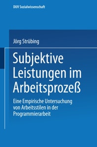 Subjektive Leistungen im Arbeitsprozeß