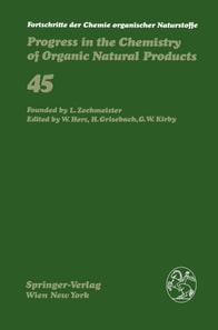 Fortschritte der Chemie organischer Naturstoffe / Progress in the Chemistry of Organic Natural Products