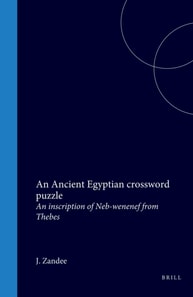 Ancient Egyptian crossword puzzle