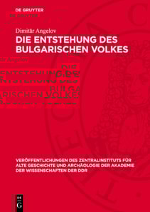 Die Entstehung des bulgarischen Volkes