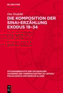 Die Komposition der Sinai-Erzählung Exodus 19–34