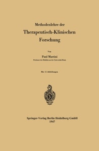Methodenlehre der Therapeutisch-Klinischen Forschung