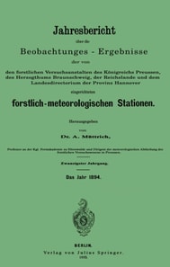 Jahresbericht über die Beobachtungs-Ergebnisse