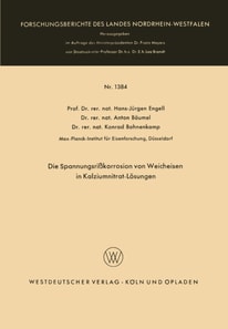 Die Spannungsrißkorrosion von Weicheisen in Kalziumnitrat-Lösungen