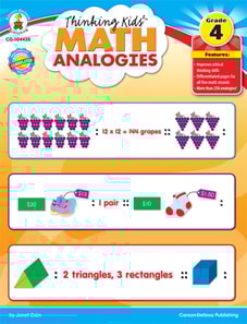 Thinking Kids'(TM) Math Analogies, Grade 4
