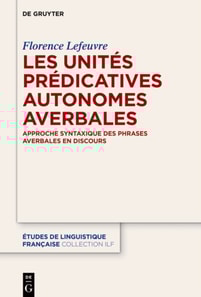 unites predicatives autonomes averbales