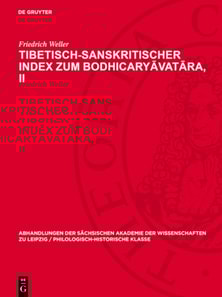 Tibetisch-sanskritischer Index zum Bodhicaryāvatāra, II