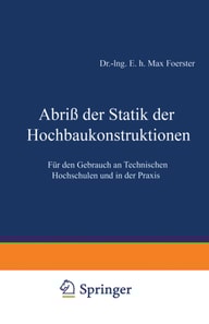 Abriß der Statik der Hochbaukonstruktionen