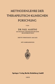 Methodenlehre der therapeutisch-klinischen Forschung