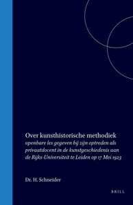 Over kunsthistorische methodiek