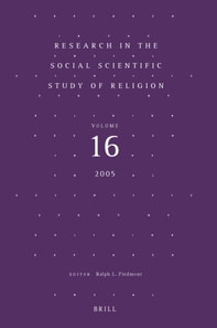 Research in the Social Scientific Study of Religion, Volume 16