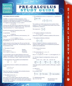 Pre-Calculus Study Guide (Speedy Study Guide)