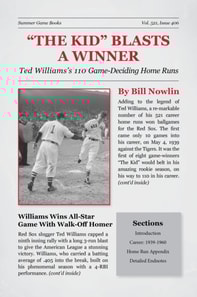 &quote;The Kid&quote; Blasts a Winner: Ted Williams's 110 Game-Deciding Home Runs
