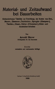 Material- und Zeitaufwand bei Bauarbeiten