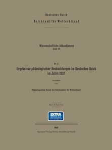 Ergebnisse phänologischer Beobachtungen im Deutschen Reich im Jahre 1937