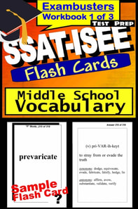 SSAT-ISEE Test Prep Essential Vocabulary Review--Exambusters Flash Cards--Workbook 1 of 3