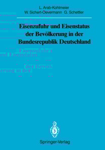 Eisenzufuhr und Eisenstatus der Bevölkerung in der Bundesrepublik Deutschland