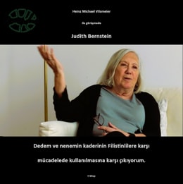Judith Bernstein - Dedem ve nenemin kaderinin Filistinlilere karşı mücadelede kullanılmasına karşı çıkıyorum.