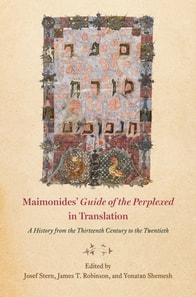 Maimonides' &quote;Guide of the Perplexed&quote; in Translation