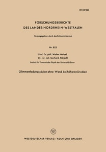 Glimmentladungssäulen ohne Wand bei höheren Drucken