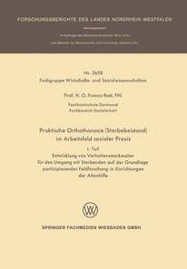 Praktische Orthothanasie (Sterbebeistand) im Arbeitsfeld sozialer Praxis