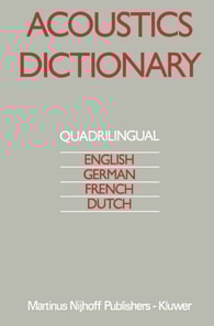 Acoustics Dictionary