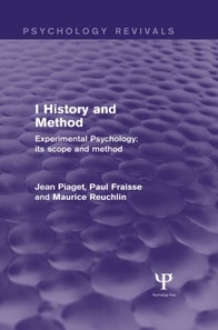 Experimental Psychology Its Scope and Method: Volume I