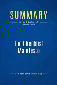 Summary: The Checklist Manifesto
