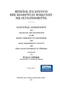 Beiträge zur Kenntnis der Resorptiven Wirkungen der Oxydationsmittel
