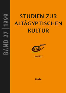 Studien zur Altagyptischen Kultur Band 27