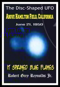 Disc-Shaped UFO Above Hamilton Field, California June 21, 1950 It Sprayed Blue Flames