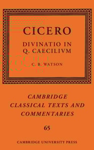 Cicero: Divinatio in Q. Caecilium
