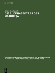 Die Buddhastotras des Matrceta