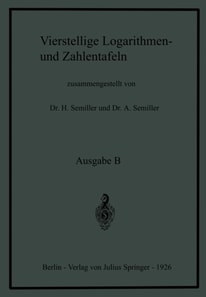 Vierstellige Logarithmen- und Zahlentafeln