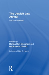 Jewish Law Annual Volume 19