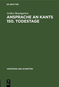 Ansprache an Kants 150. Todestage