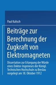 Beiträge zur Berechnung der Zugkraft von Elektromagneten