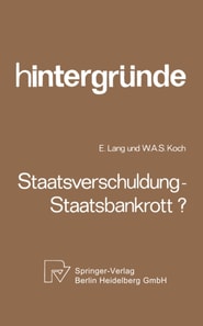 Staatsverschuldung — Staatsbankrott?