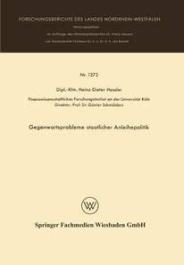 Gegenwartsprobleme staatlicher Anleihepolitik