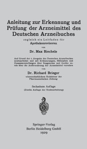Anleitung zur Erkennung und Prüfung der Arzneimittel des Deutschen Arzneibuches