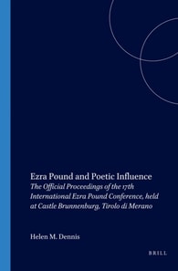 Ezra Pound and Poetic Influence