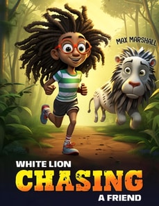 White Lion Chasing a Friend