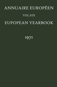 Annuaire Europeen / European Yearbook