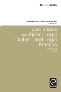 Special Issue: Law Firms, Legal Culture and Legal Practice