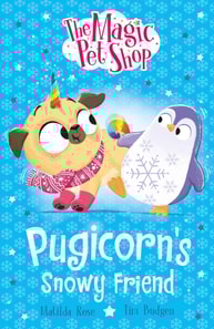 Pugicorn's Snowy Friend