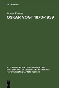 Oskar Vogt 1870-1959