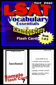 LSAT Test Prep Essential Vocabulary--Exambusters Flash Cards--Workbook 1 of 3